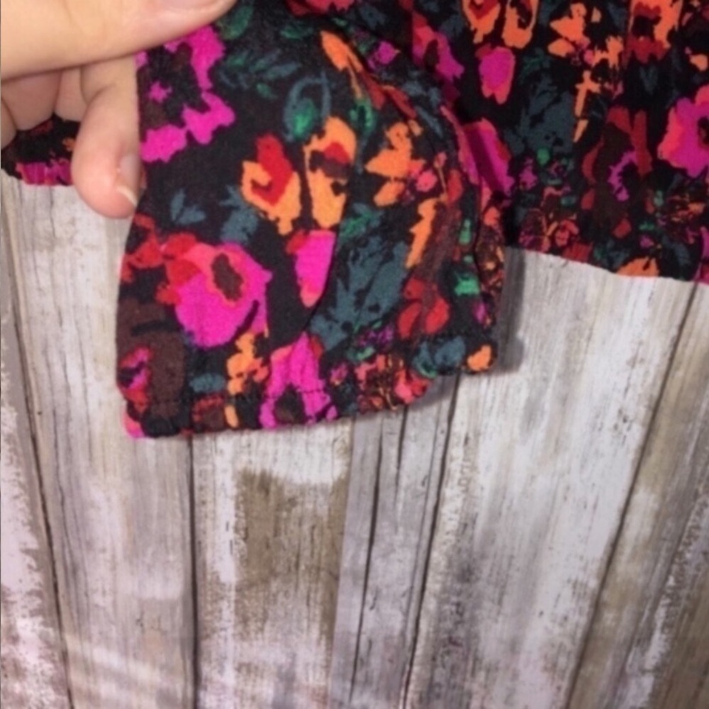 Wild Fable Neon Floral Long Sleeve Blouse - Picture 3 of 5